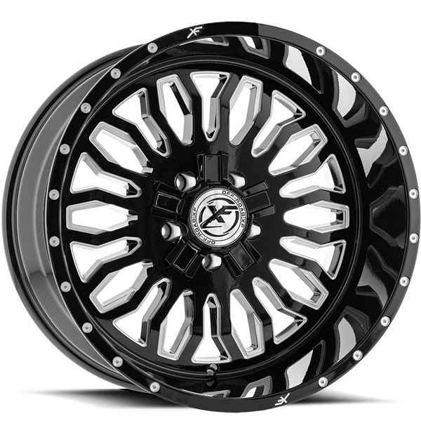 XF Off-Road XFX-305 Gloss Black with Milled Spokes Center Cap