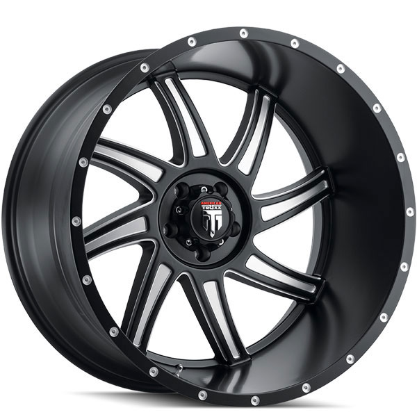 American Truxx AT-162 Vortex Black with Milled Spokes