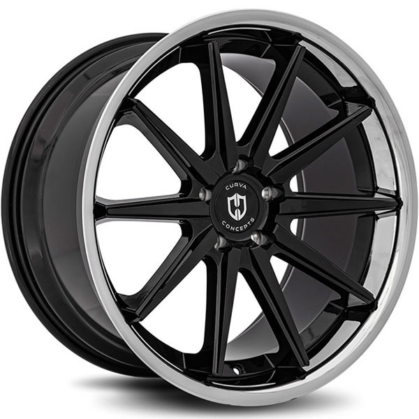 Curva Concepts C24 Gloss Black with Stainless Steel Chrome Lip