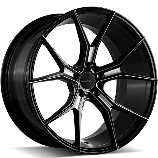 Element EL1225 Gloss Black with Milled Spokes