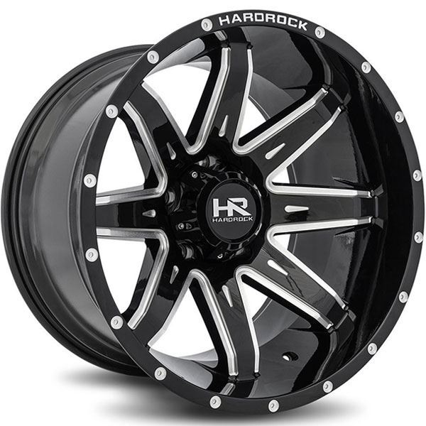 Hardrock Offroad H502 Painkiller Xposed Gloss Black with Milled Spokes
