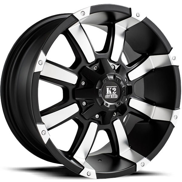 K2 OffRoad K05 Fitz Matte Black with Machined Face