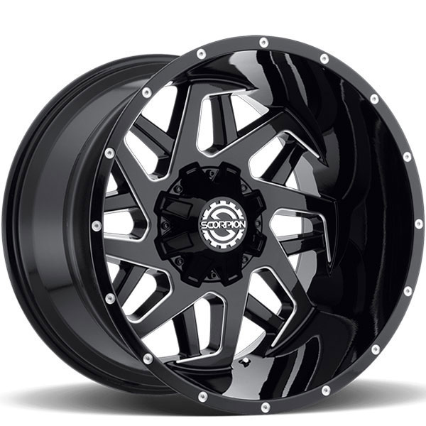 Scorpion Off-Road SC-24 Gloss Black with Milled Spokes