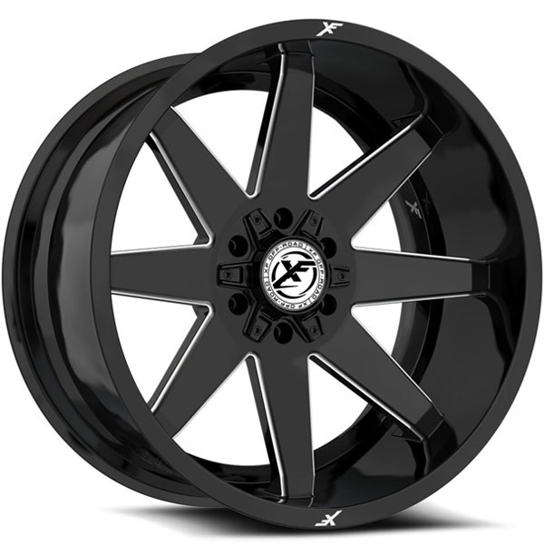 XF Off-Road XF-236 Gloss Black with Milled Spokes